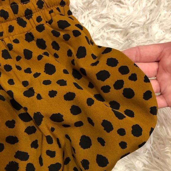 Listicle Animal‎ Cheetah Print Dot Wide Leg Pull on Pants brown size small - Picture 5 of 6